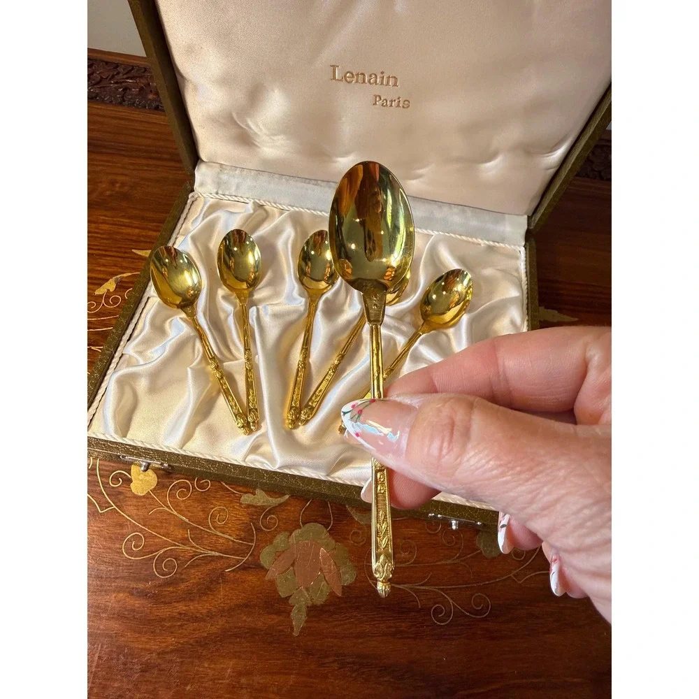 Vintage Lenain Paris Espresso Spoons - Set of 6